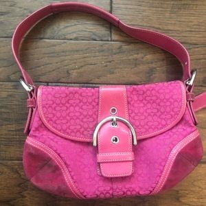 Hot pink small Coach purse